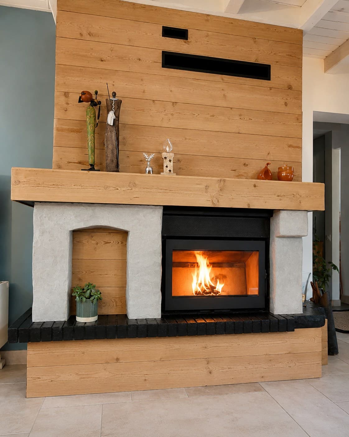 Cheminées, foyers & inserts, réalisation Neopoêles