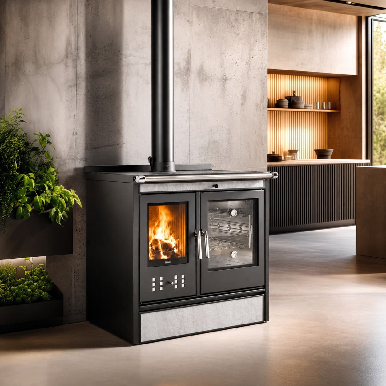 Cuisinières à bois, réalisation Neopoêles